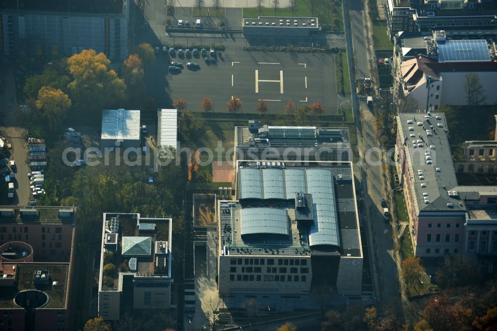 Berlin from the bird's eye view: Building lot for Turkish Embassy in embassy quarter at Tiergartenstrasse in district Tiergarten in Berlin. With the new modern building, Turkey gets back its old location, which the embassy had from 1918 until 1945