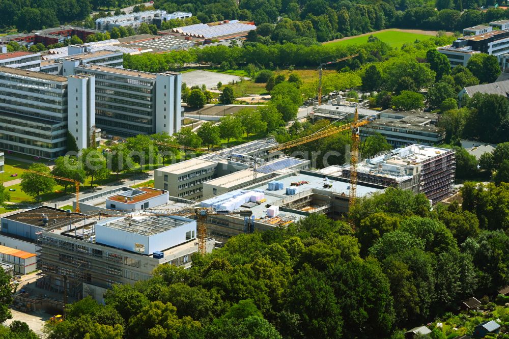 Bielefeld from the bird's eye view: Complementary new construction site on the campus-university building complex Campus Sued on street Werther Strasse in Bielefeld in the state North Rhine-Westphalia, Germany