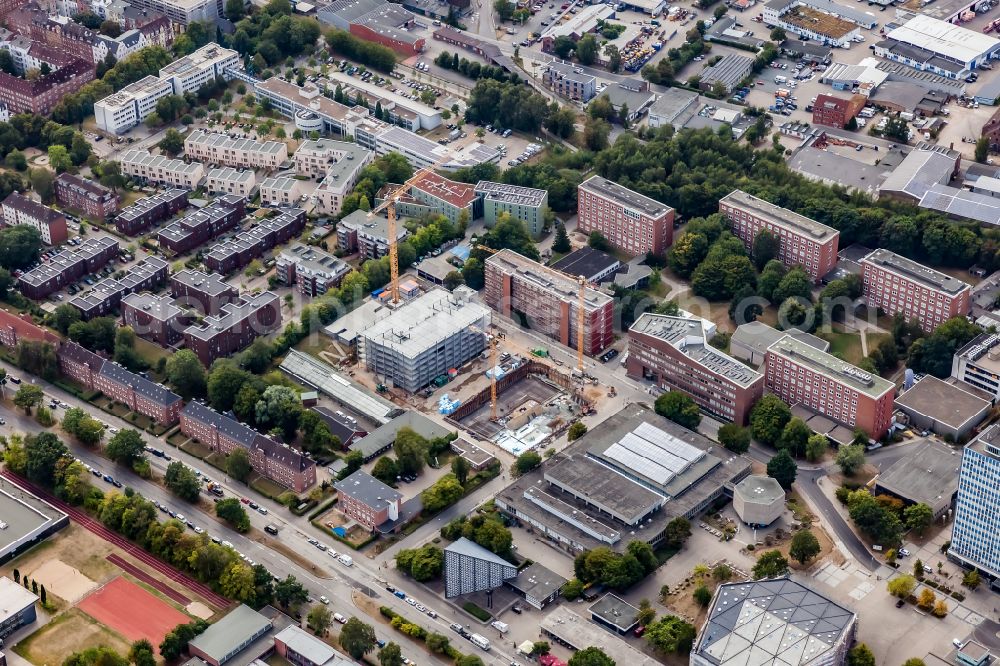 Aerial image Kiel - Additional new construction site in the campus university building complex on Ludewig-Meyn-Strasse in Kiel in the state Schleswig-Holstein, Germany