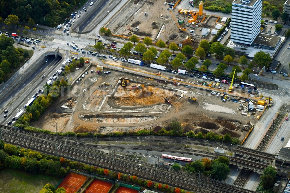 Aerial photograph Hannover - New construction of the company administration building of Continental AG on Hans-Boeckler-Allee in the district Suedstadt-Bult in Hannover in the state Lower Saxony, Germany