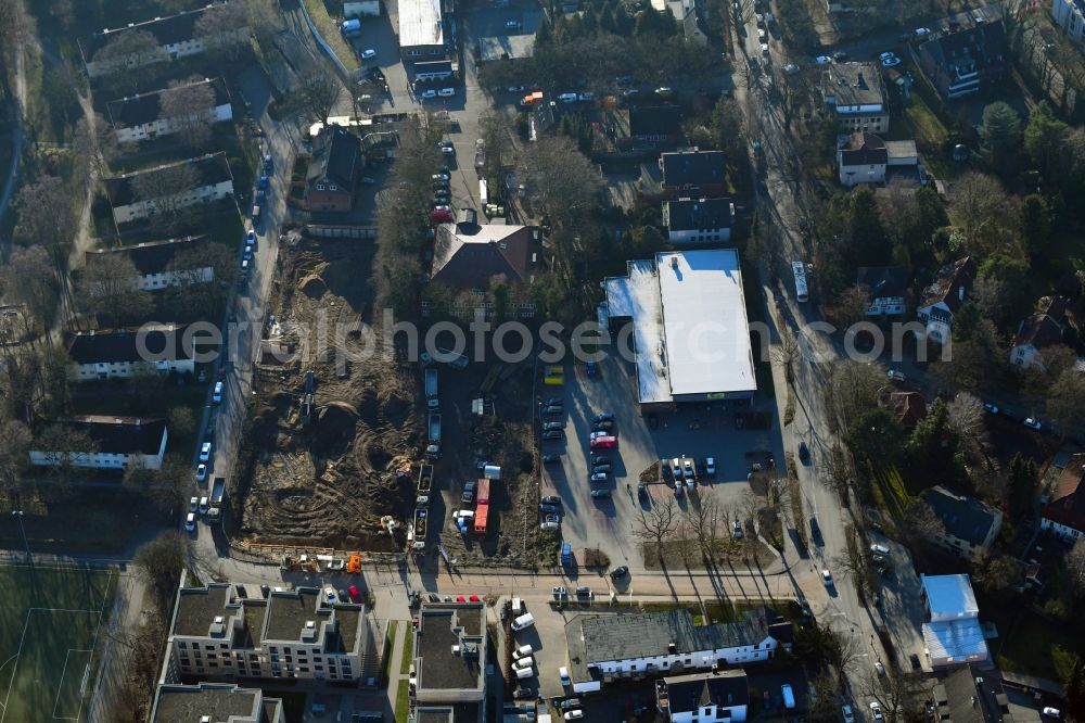 Aerial photograph Hamburg - New construction of the company administration building of Ppw Polyplan factoryzeuge GmbH on Riekbornweg in the district Schnelsen in Hamburg, Germany