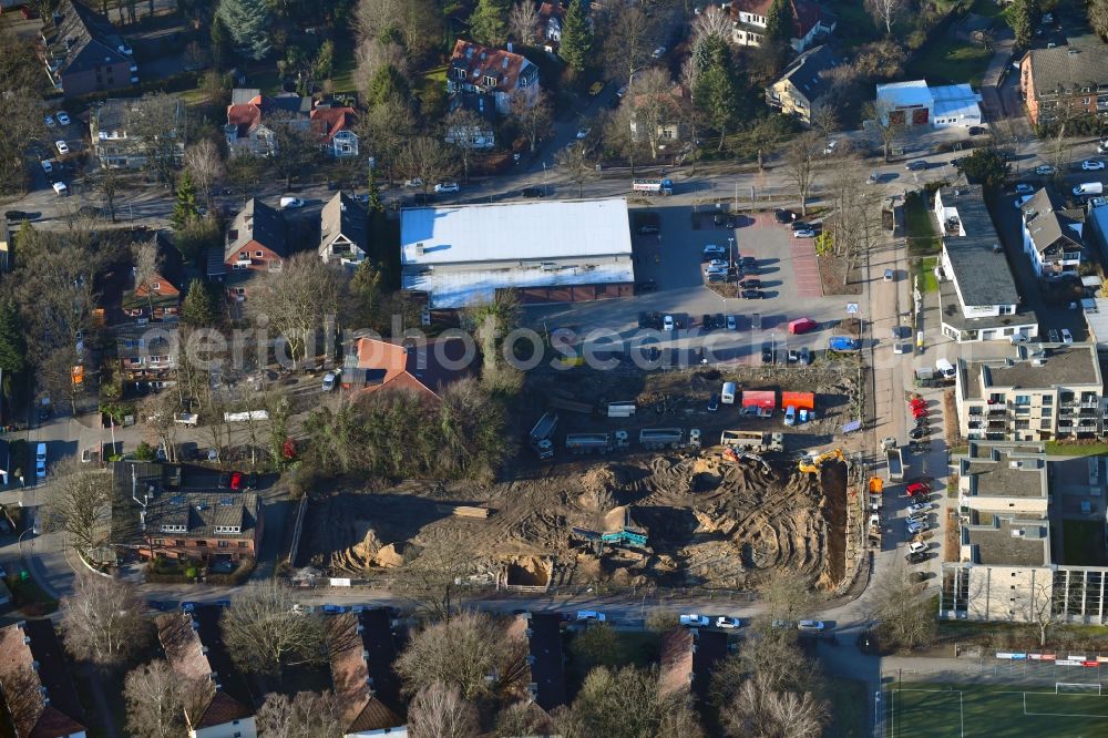 Hamburg from the bird's eye view: New construction of the company administration building of Ppw Polyplan factoryzeuge GmbH on Riekbornweg in the district Schnelsen in Hamburg, Germany