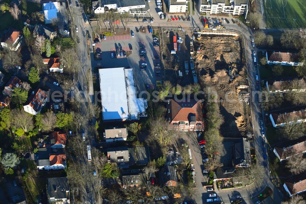 Aerial image Hamburg - New construction of the company administration building of Ppw Polyplan factoryzeuge GmbH on Riekbornweg in the district Schnelsen in Hamburg, Germany