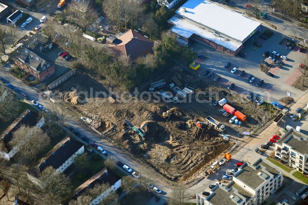 Hamburg from the bird's eye view: New construction of the company administration building of Ppw Polyplan factoryzeuge GmbH on Riekbornweg in the district Schnelsen in Hamburg, Germany