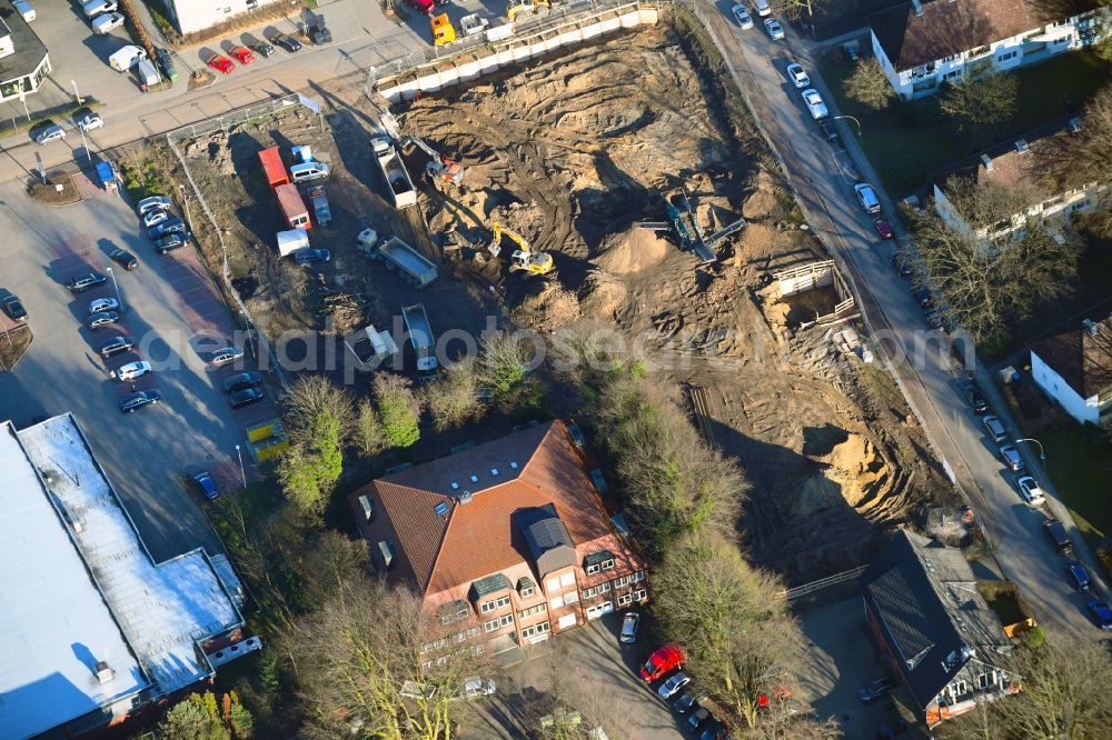 Aerial photograph Hamburg - New construction of the company administration building of Ppw Polyplan factoryzeuge GmbH on Riekbornweg in the district Schnelsen in Hamburg, Germany