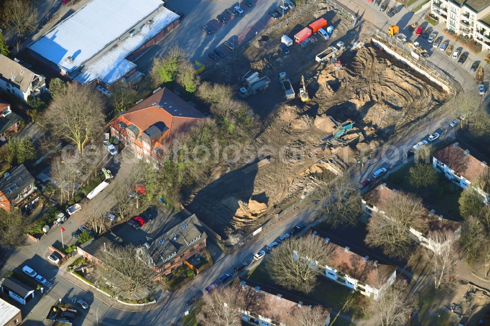 Hamburg from above - New construction of the company administration building of Ppw Polyplan factoryzeuge GmbH on Riekbornweg in the district Schnelsen in Hamburg, Germany