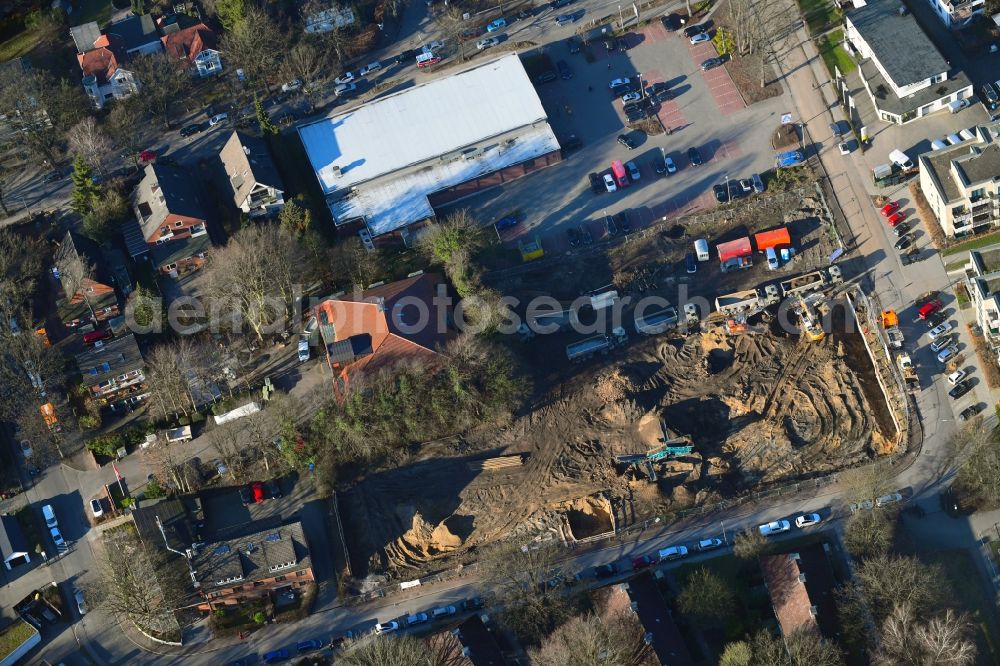 Hamburg from the bird's eye view: New construction of the company administration building of Ppw Polyplan factoryzeuge GmbH on Riekbornweg in the district Schnelsen in Hamburg, Germany