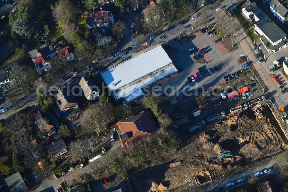 Aerial image Hamburg - New construction of the company administration building of Ppw Polyplan factoryzeuge GmbH on Riekbornweg in the district Schnelsen in Hamburg, Germany