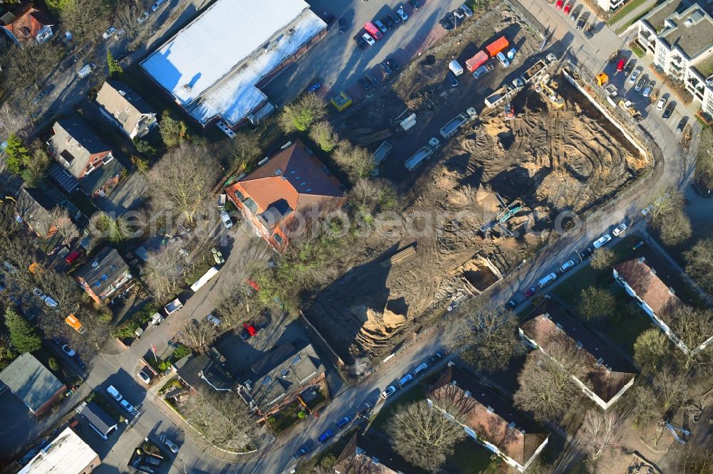 Aerial photograph Hamburg - New construction of the company administration building of Ppw Polyplan factoryzeuge GmbH on Riekbornweg in the district Schnelsen in Hamburg, Germany