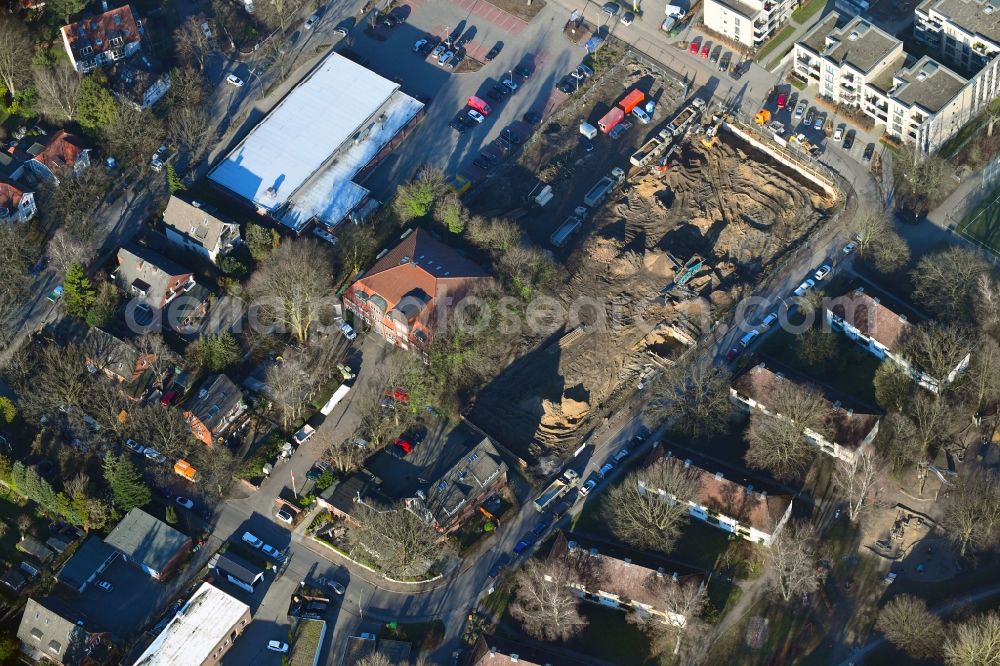 Aerial photograph Hamburg - New construction of the company administration building of Ppw Polyplan factoryzeuge GmbH on Riekbornweg in the district Schnelsen in Hamburg, Germany