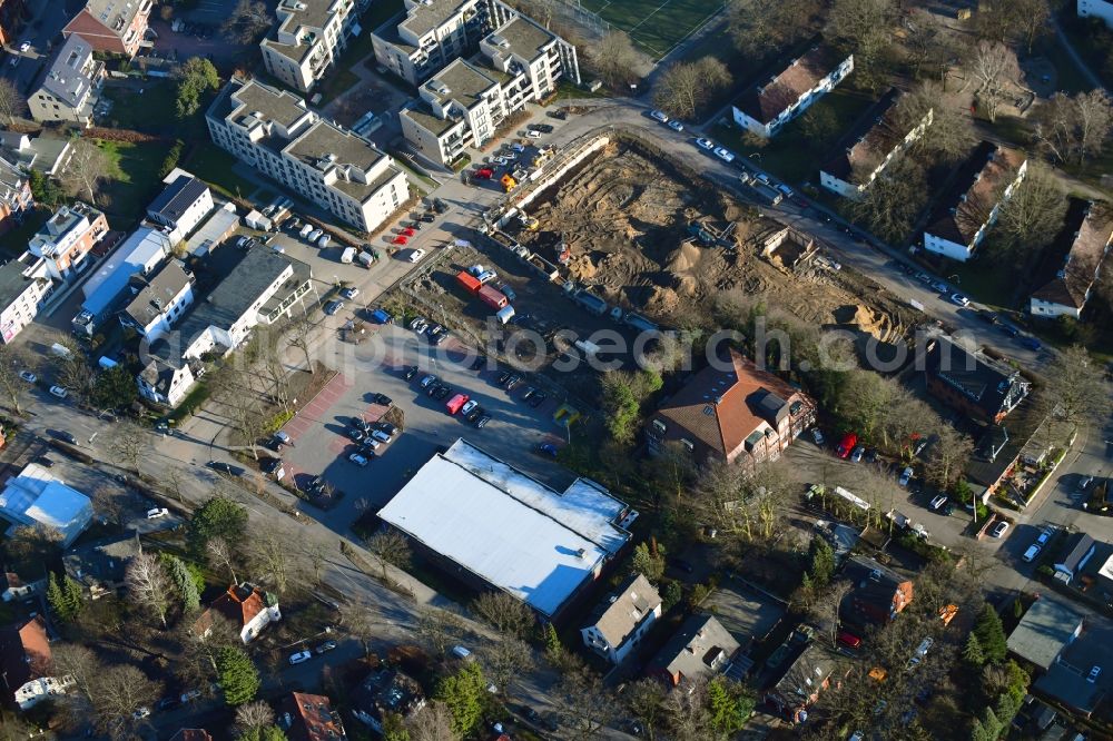 Hamburg from the bird's eye view: New construction of the company administration building of Ppw Polyplan factoryzeuge GmbH on Riekbornweg in the district Schnelsen in Hamburg, Germany