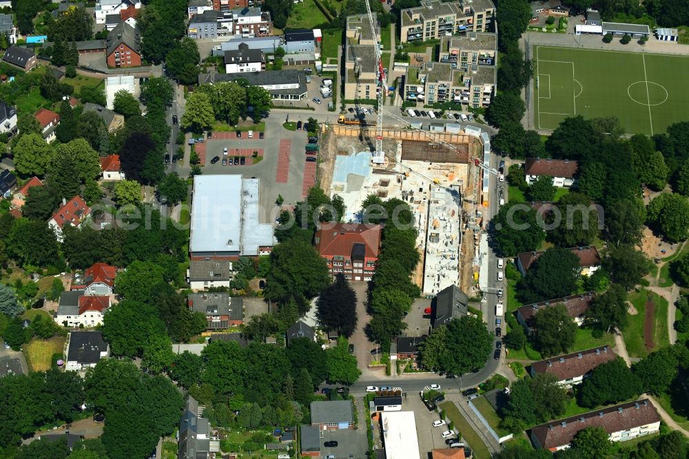 Aerial photograph Hamburg - New construction of the company administration building of Ppw Polyplan factoryzeuge GmbH on Riekbornweg in the district Schnelsen in Hamburg, Germany