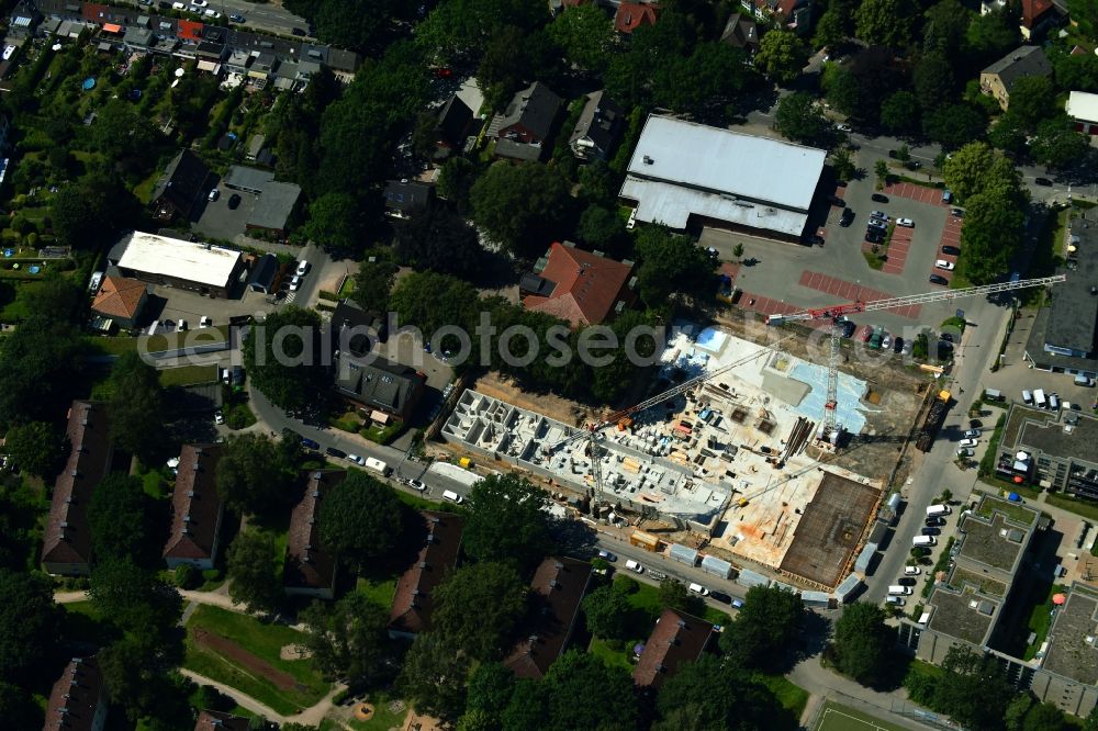 Aerial photograph Hamburg - New construction of the company administration building of Ppw Polyplan factoryzeuge GmbH on Riekbornweg in the district Schnelsen in Hamburg, Germany