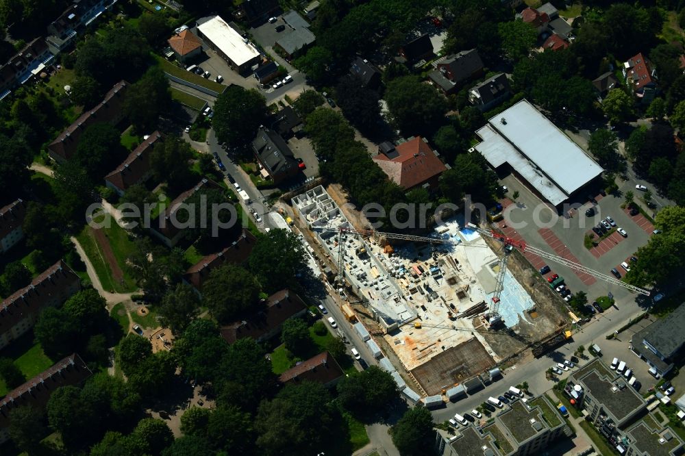 Hamburg from above - New construction of the company administration building of Ppw Polyplan factoryzeuge GmbH on Riekbornweg in the district Schnelsen in Hamburg, Germany