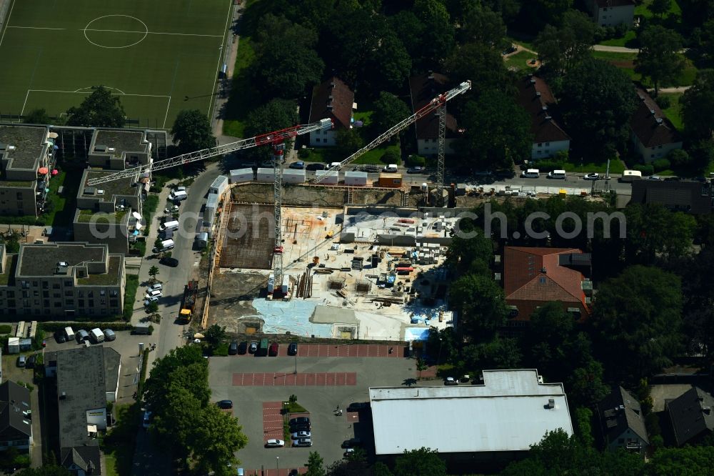 Aerial photograph Hamburg - New construction of the company administration building of Ppw Polyplan factoryzeuge GmbH on Riekbornweg in the district Schnelsen in Hamburg, Germany