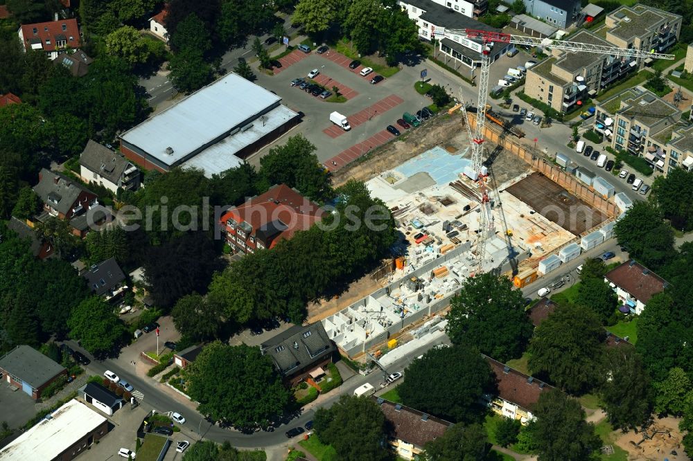 Aerial image Hamburg - New construction of the company administration building of Ppw Polyplan factoryzeuge GmbH on Riekbornweg in the district Schnelsen in Hamburg, Germany