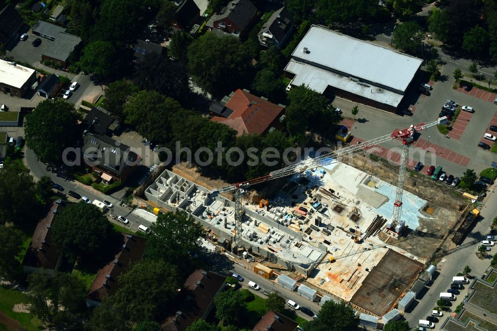 Aerial photograph Hamburg - New construction of the company administration building of Ppw Polyplan factoryzeuge GmbH on Riekbornweg in the district Schnelsen in Hamburg, Germany