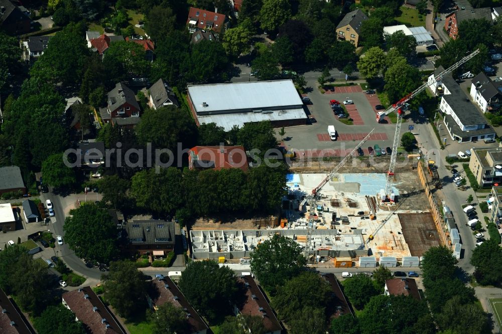 Aerial photograph Hamburg - New construction of the company administration building of Ppw Polyplan factoryzeuge GmbH on Riekbornweg in the district Schnelsen in Hamburg, Germany