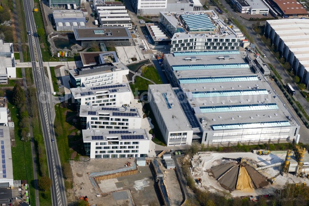 Aerial photograph Göttingen - New construction of the company administration building of Sartorius AG in Goettingen in the state Lower Saxony, Germany