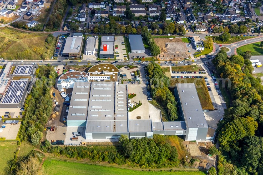 Bochum from above - New construction of the company administration building of the Friedrich PICARD GmbH & Co. KG in Bochum in the state North Rhine-Westphalia, Germany