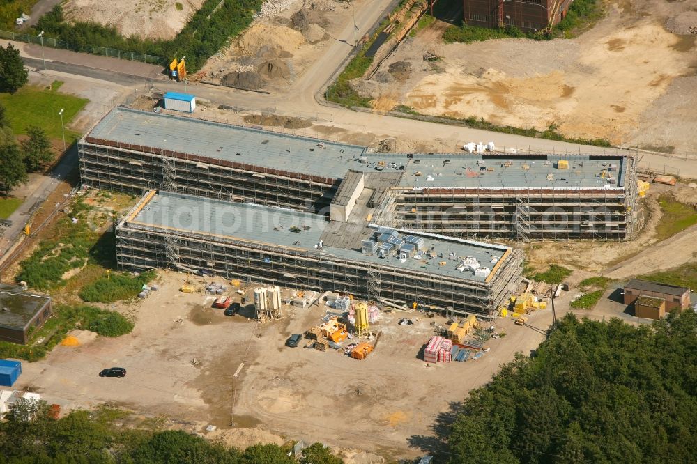 Essen from above - View of the new construction of the company domicile of RAG Montan Immobilien in Essen in the state North Rhine-Westphalia