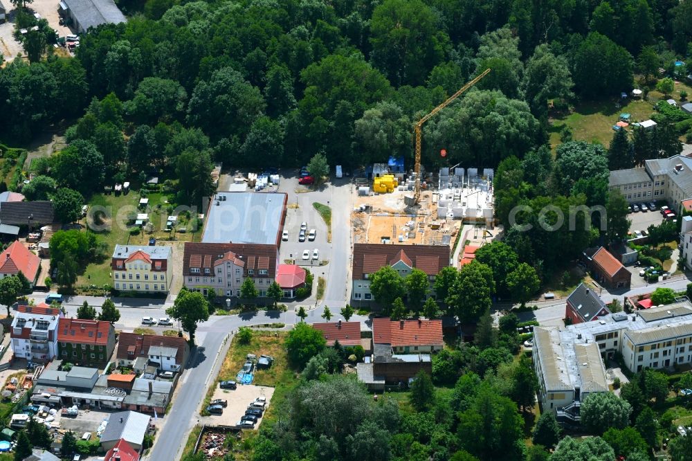 Aerial photograph Werneuchen - New construction of a residential and commercial building Breite Strasse in Werneuchen in the state Brandenburg, Germany