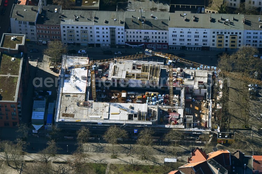 Aerial image Hannover - New construction of a residential and commercial building Quartier Am Klagesmarkt on Klagesmarkt in Hannover in the state Lower Saxony, Germany