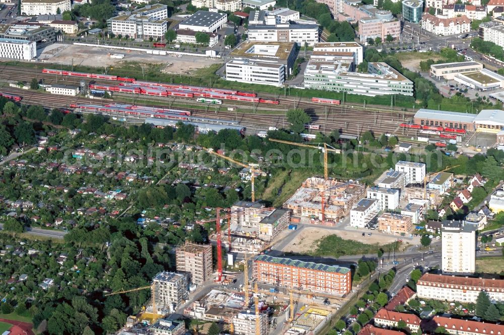 Haslach from the bird's eye view: New residential and commercial building Quarter on Carl Kistner Strasse in Haslach in the state Baden-Wurttemberg, Germany