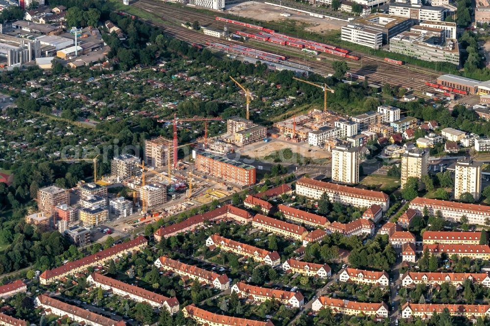 Aerial image Haslach - New residential and commercial building Quarter on Carl Kistner Strasse in Haslach in the state Baden-Wurttemberg, Germany