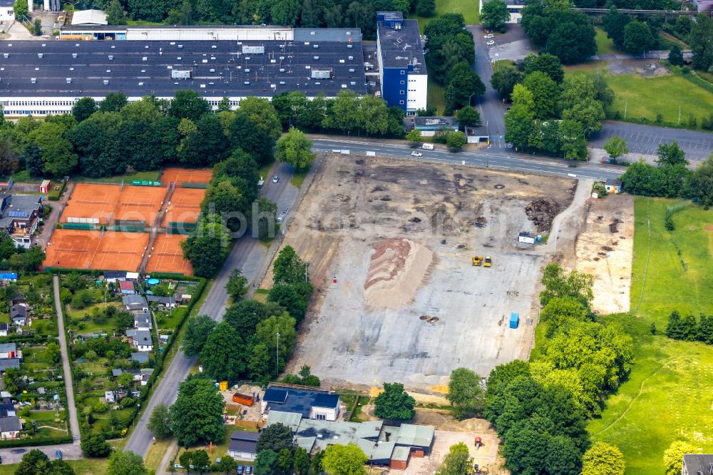 Aerial photograph Herne - New residential and commercial building Quarter Quartier Kaiserstrasse on street Kaiserstrasse in Herne at Ruhrgebiet in the state North Rhine-Westphalia, Germany