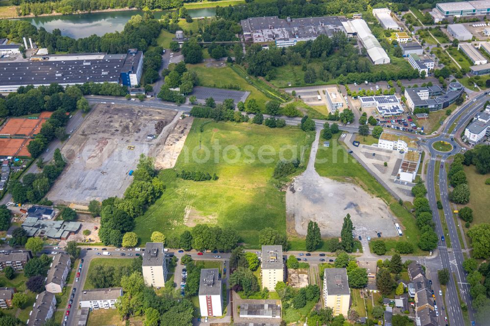 Herne from the bird's eye view: New residential and commercial building Quarter Quartier Kaiserstrasse on street Kaiserstrasse in Herne at Ruhrgebiet in the state North Rhine-Westphalia, Germany