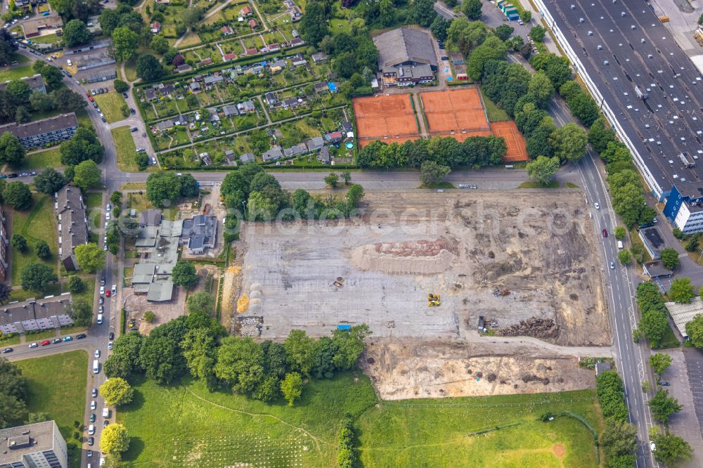 Aerial image Herne - New residential and commercial building Quarter Quartier Kaiserstrasse on street Kaiserstrasse in Herne at Ruhrgebiet in the state North Rhine-Westphalia, Germany