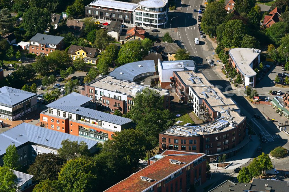 Aerial image Wentorf bei Hamburg - New construction of a residential and commercial building Zollhof in the district Wentorf in Wentorf bei Hamburg in the state Schleswig-Holstein, Germany