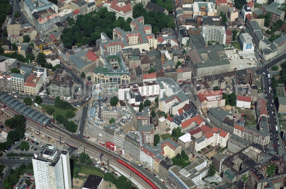 Aerial photograph Berlin Mitte - Construction of new residential and commercial buildings at Hackescher Markt in Mitte district in the state of Berlin Station