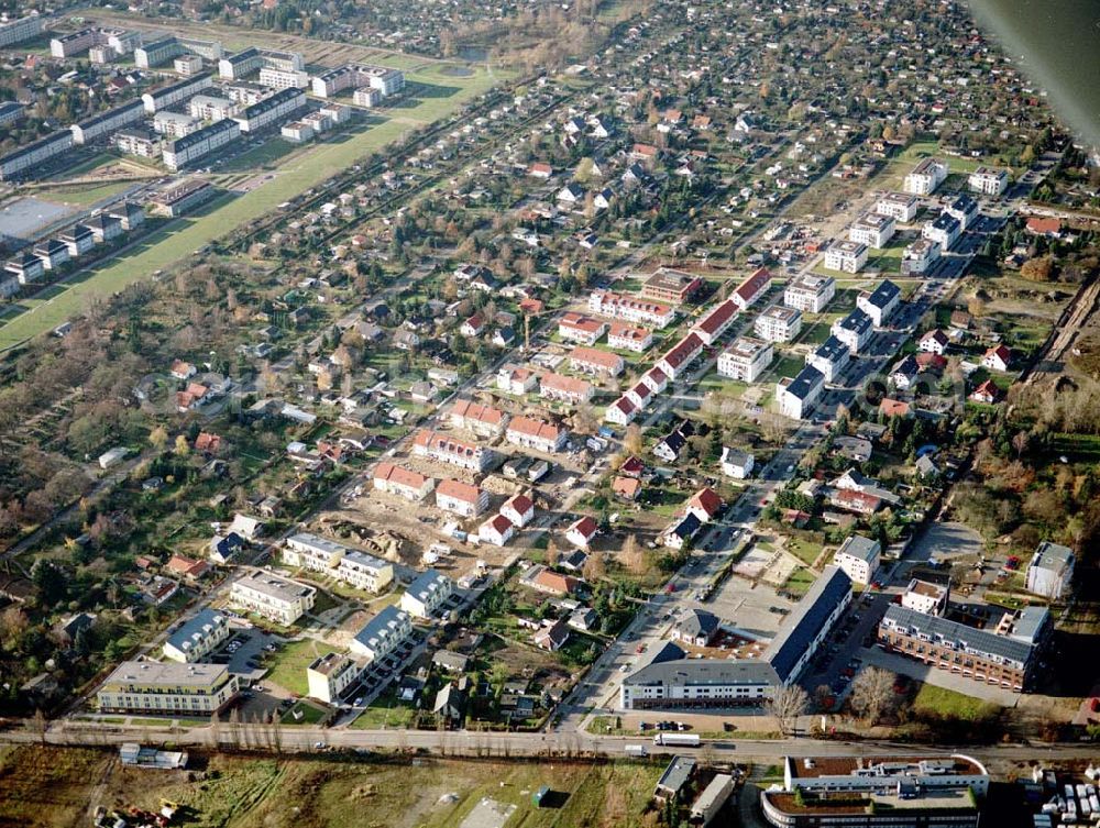 Aerial image Berlin - Buchholz - Neubau einer Wohnanlage der IKV Wiesbaden in Pankow - Buchholz.