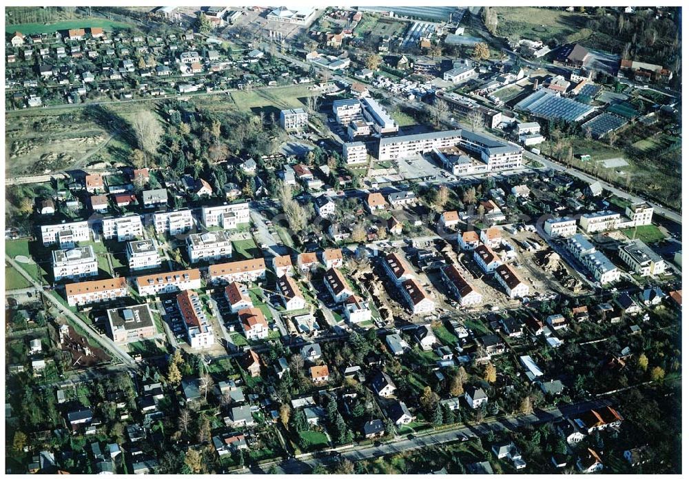 Aerial photograph Berlin - Buchholz - Neubau einer Wohnanlage der IKV Wiesbaden in Pankow - Buchholz.