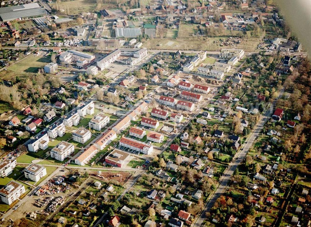 Aerial photograph Berlin - Buchholz - Neubau einer Wohnanlage der IKV Wiesbaden in Pankow - Buchholz.