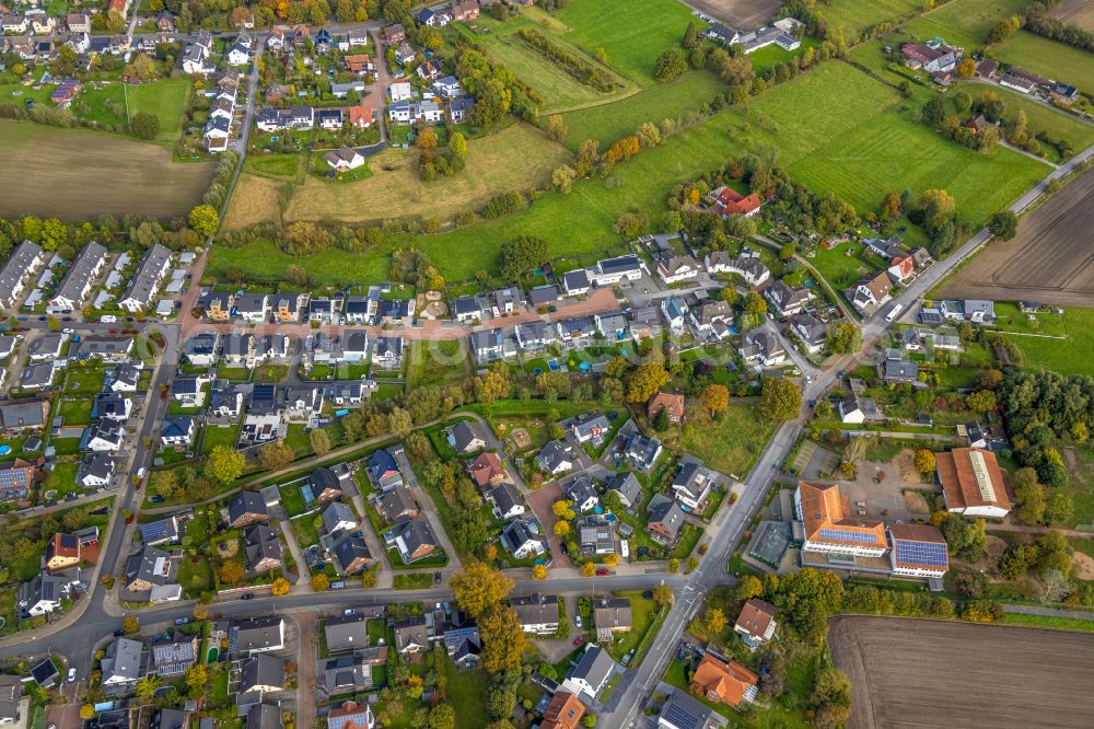 Aerial image Hamm - New residential area of a??a??a single-family housing estate between Kirchweg and Brandheide in the district of Braam-Ostwennemar in Hamm in the state of North Rhine-Westphalia