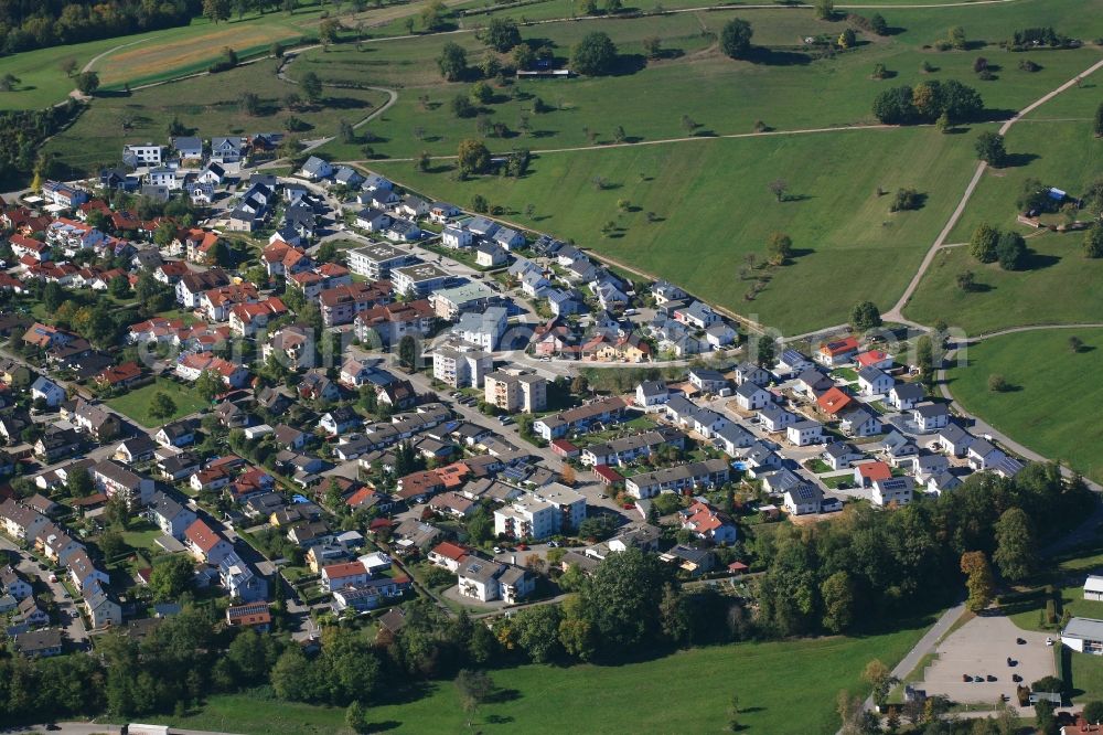 Wehr from the bird's eye view: New construction residential area of detached housing estate in Wehr in the state Baden-Wurttemberg, Germany