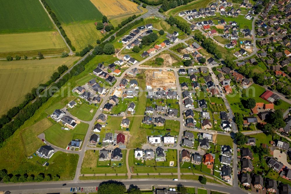 Haltern am See from the bird's eye view: Construction sites for new construction residential area of detached housing estate zwischen dem Brinkweg und Lehmbrakener Strasse in Haltern am See in the state North Rhine-Westphalia