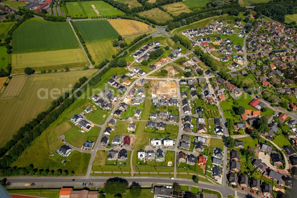 Aerial image Haltern am See - Construction sites for new construction residential area of detached housing estate zwischen dem Brinkweg und Lehmbrakener Strasse in Haltern am See in the state North Rhine-Westphalia