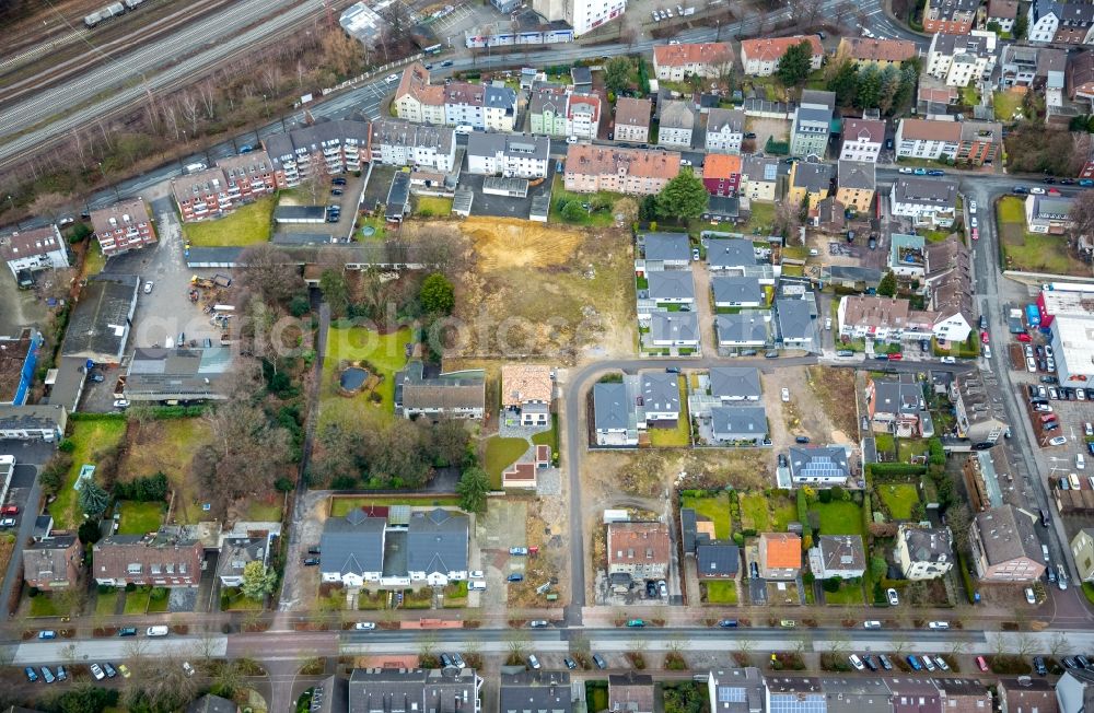 Aerial image Gladbeck - New building residential area of a single-family dwelling settlement in the Bottroper street in Gladbeck in the federal state North Rhine-Westphalia