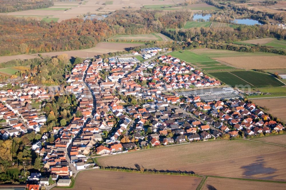 Kuhardt from the bird's eye view: Residential area of detached housing estate Suedring in Kuhardt in the state Rhineland-Palatinate, Germany