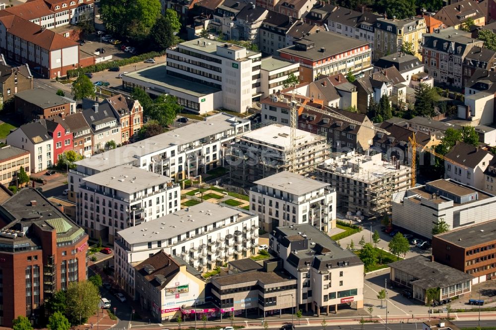 Hamm from the bird's eye view: Residential area of the multi-family house settlement Museums-Quartier in Hamm in the state North Rhine-Westphalia, Germany