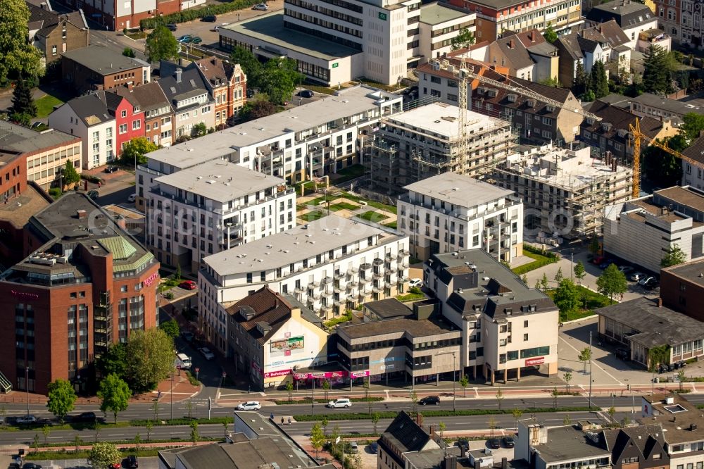 Aerial image Hamm - Residential area of the multi-family house settlement Museums-Quartier in Hamm in the state North Rhine-Westphalia, Germany