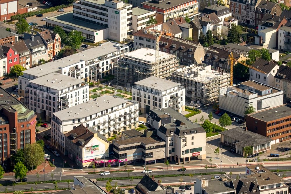 Hamm from above - Residential area of the multi-family house settlement Museums-Quartier in Hamm in the state North Rhine-Westphalia, Germany