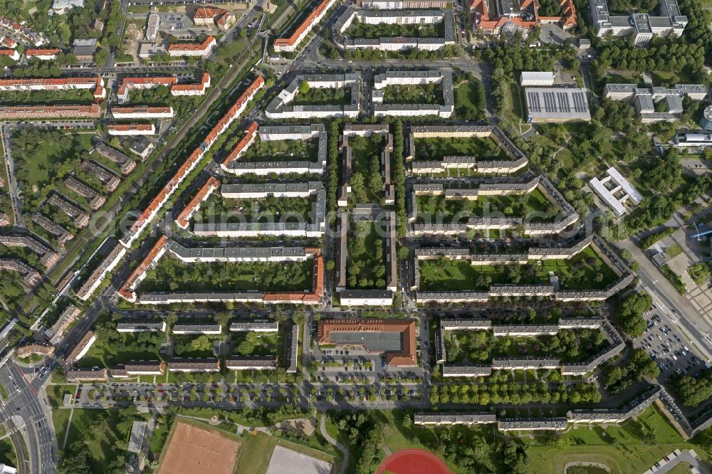 Rostock from the bird's eye view: New construction - residential / prefab housing estate in Rostock in the state of Mecklenburg-Western Pomerania