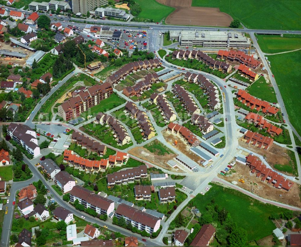 Aerial photograph Alterlangen - Construction site of a new residential area of the terraced housing estate on Killingerstrasse in Alterlangen in the state Bavaria, Germany