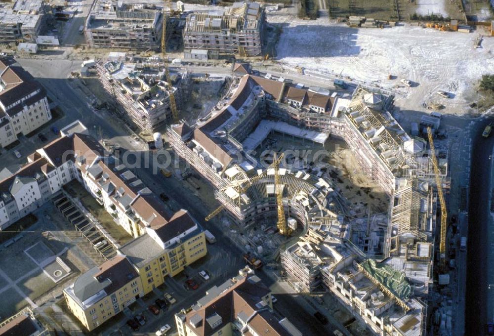 Aerial photograph POTSDAM / BRANDENBURG - Neubau des Wohngebiets Am Kirchsteigfeld in Potsdam. 1995