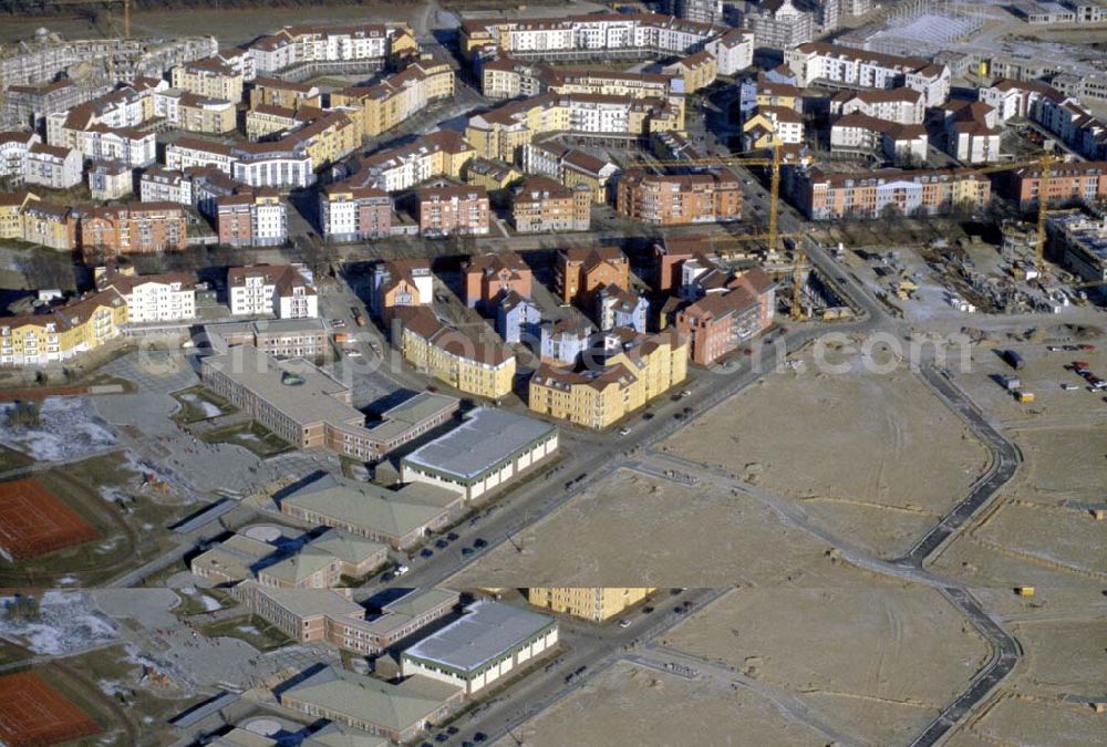 Aerial image POTSDAM / BRANDENBURG - Neubau des Wohngebiets Am Kirchsteigfeld in Potsdam. 1995